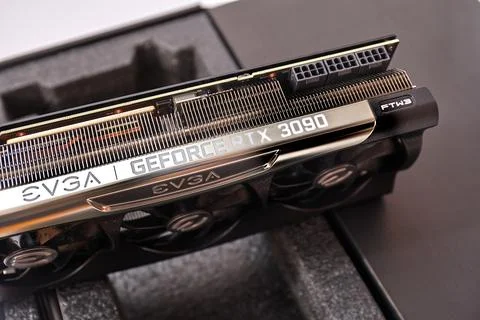 EVGA Geforce RTX 3090 Nvidia GPU display Foto stock