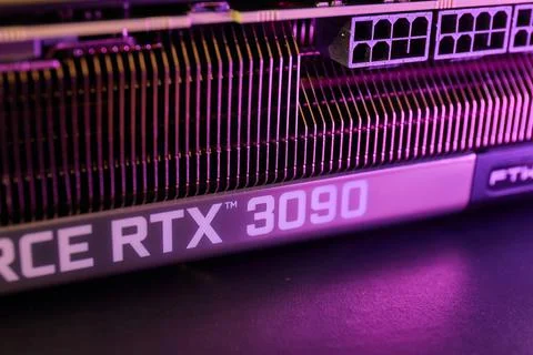 EVGA Geforce RTX 3090 Nvidia GPU display Foto stock