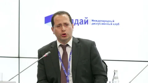 Evgeny Vinokurov, Centre for Integration Studies, Eurasian Development Bank Stock Footage 64372049