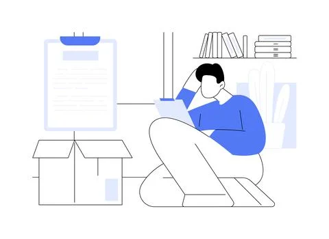 Eviction notice abstract concept vector illustration. Stock Illustration