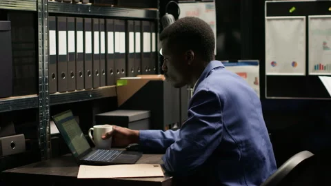 Evidence analysis in incident room Stock Footage 250686795