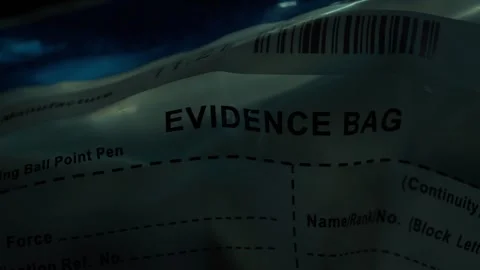 Evidence bag, dolly push in Stock Footage 267750497