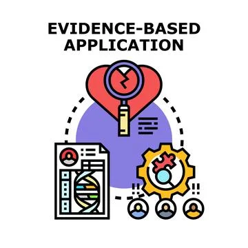 Evidence based application for health and patient care Illustrazione stock