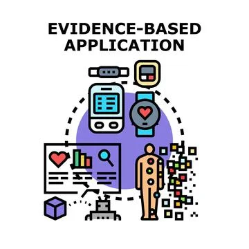 Evidence based application for health and data management Stock Illustration