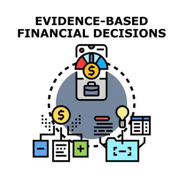Evidence based financial decisions for smart money management Stock Illustration
