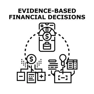 Evidence based financial decisions for smart money management Stockillustratie