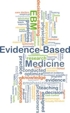 Evidence-based medicine EBM background concept Stock Illustration