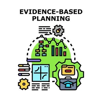 Evidence based planning managing business process optimization Illustrazione stock