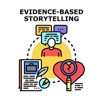 Evidence based storytelling concept vector illustration Stockillustratie