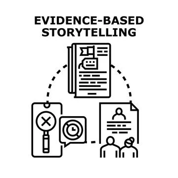 Evidence based storytelling concept vector illustration Stock Illustration
