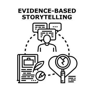 Evidence based storytelling concept vector illustration Stock Illustration