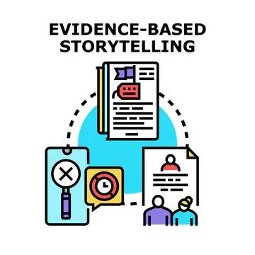 Evidence based storytelling concept vector illustration Stock Illustration