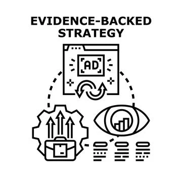 Evidence based strategy optimizing business growth Illustrazione stock