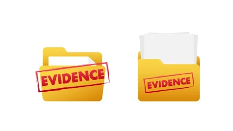 Evidence folder and documents animation on green screen Stock Footage 337968201