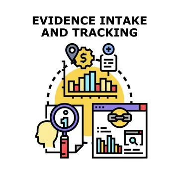 Evidence intake and tracking system for effective data management Stock Illustration