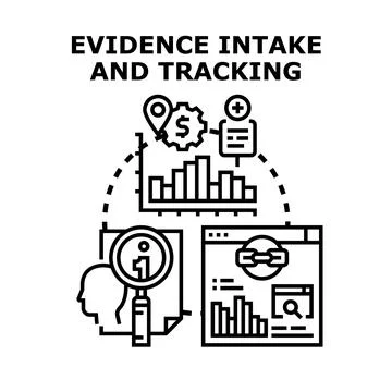 Evidence intake and tracking system for effective data management Stock Illustration