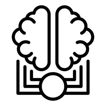 Evidence thinking icon outline vector. Critical mind 스톡 일러스트