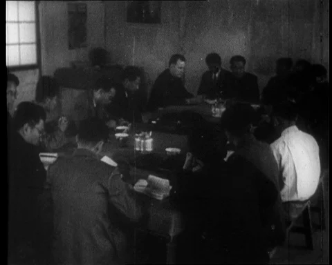 Evidence of US germ warfare, captive US lieutenant testifies, China 1952 Stock Footage 143462247