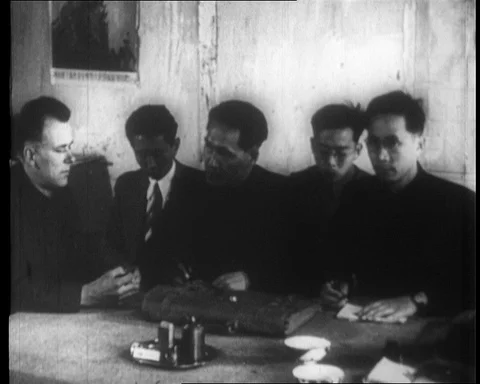 Evidence of US germ warfare, captive US soldier gives testimony, China 1952 Stock Footage 143462432