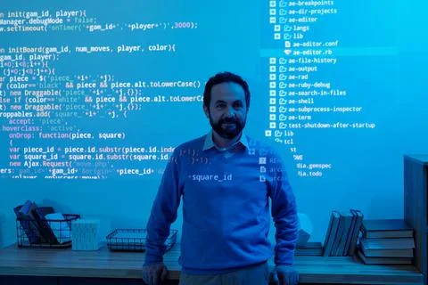 Evidencing Advanced Programming Skills in Blue Office Stock-Fotos