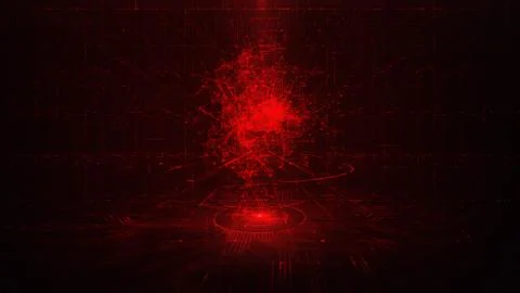 Evil Artificial intelligence (AI) concept. Stock Illustration