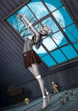 Evil Ballerina Stock Illustration
