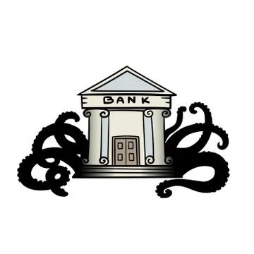 Evil bank Stock-Illustration