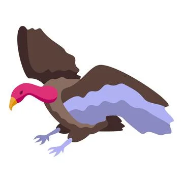 Evil bird icon isometric vector. Vulture animal Illustrazione stock