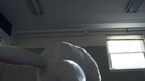 Evil Bunny Picks Up Phone Video stock 248458049