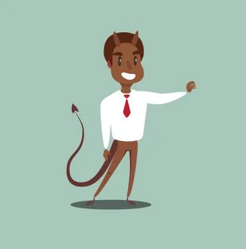 Evil business man . Stock Illustration