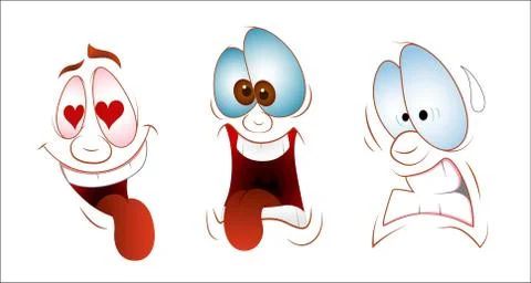 Evil cartoon face Stock Illustration