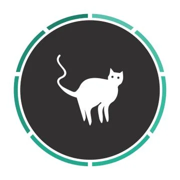 Evil Cat computer symbol Illustrazione stock
