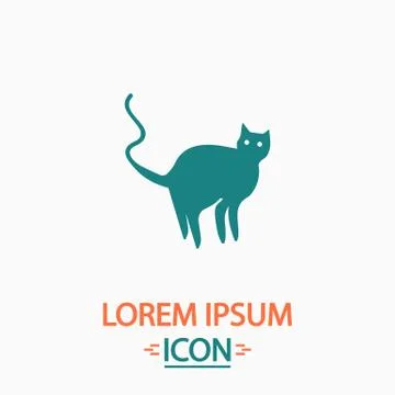Evil Cat computer symbol Illustrazione stock