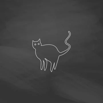 Evil Cat computer symbol Illustrazione stock