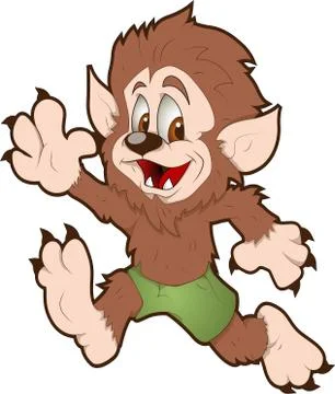 The evil cat is running Stock Illustration