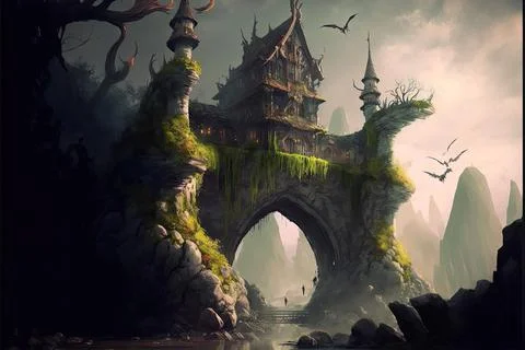An Evil City On The Plains Stock Illustration