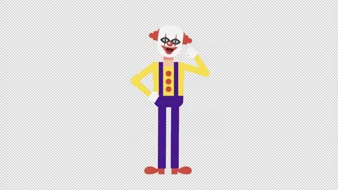 Evil Clown Waving Stock Footage 205060416
