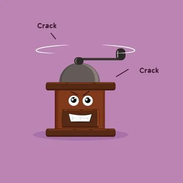 Evil coffee grinder Stock Illustration
