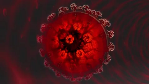 Evil Covid-19 inside the body Stock Footage 137718302
