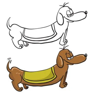 Evil dachshund Stock Illustration