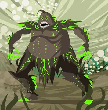 Evil deep abyss monster 스톡 일러스트