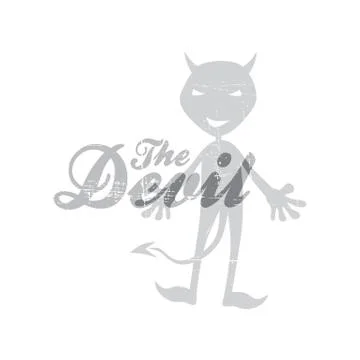 Evil devil silhouette theme Stock Illustration