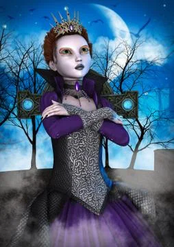 Evil doll queen Stock Illustration