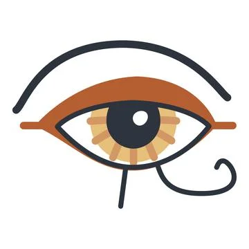 Evil doodle eye. Hand drawn witchcraft eye talisman, magical sacred symbol Stock Illustration