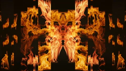 Evil Eternal flame Memory gate lights visual Video Art VJ Loop Stock Footage 144997373
