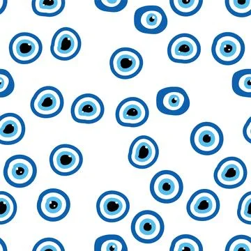 Evil eye Heavenly seamless pattern with suns, moons, stars, palms. For textil Illustrazione stock