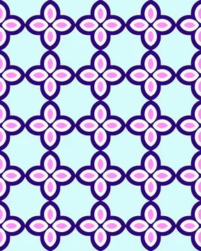 Evil eye shaped seamless pattern Seamless pattern in geometric ornamental style Stock Illustration