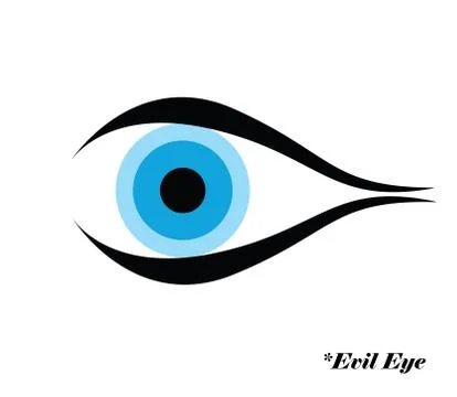 Evil eye vector illustration with evil eye logo Stock Illustration