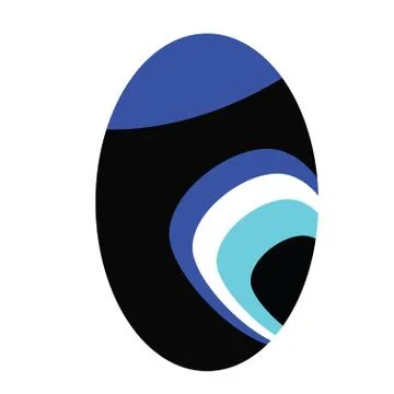 Evil eye vector in oval shape Stock Illustration