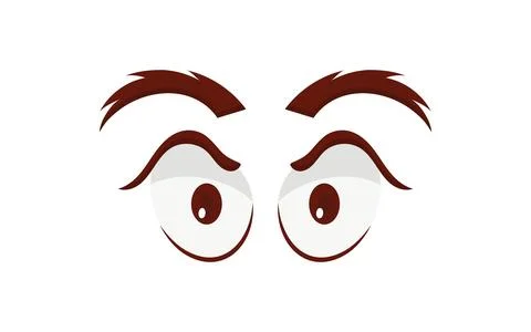 Evil eyes in flat style. Isolated on white background. Vector illustration. Ilustración de archivo